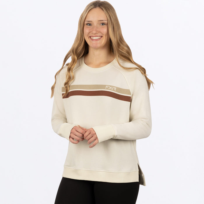 FXR Side Star Crew Women's Pullover Sweater Cream/Copper