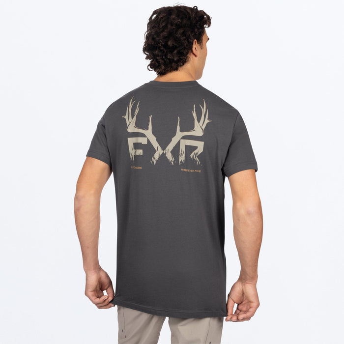 FXR ANTLER PREMIUM T-SHIRT 2025 - Asphalt/Stone