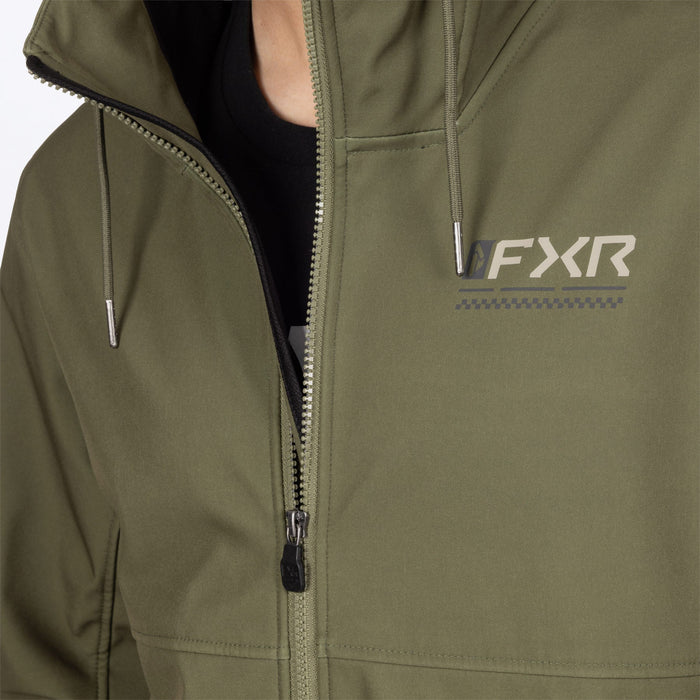 FXR HYDROGEN SOFTSHELL JACKET in Moss/Stone