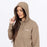 FXR WOMEN'S MITERED COTTON PULLOVER HOODIE in Canvas/Sand