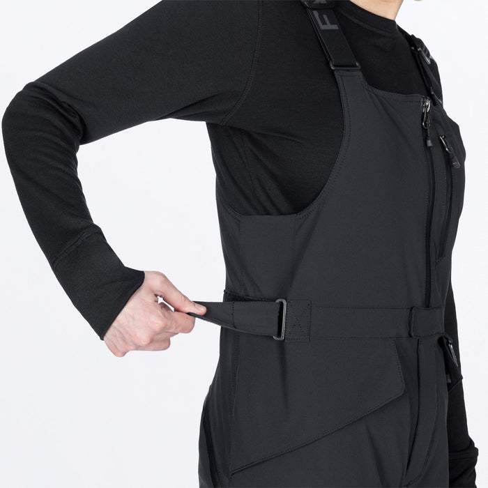 FXR AERIAL BIB PANT in Black