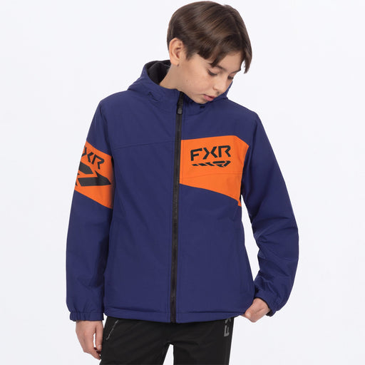 FXR YOUTH ASCEND REVERSIBLE JACKET in Deep Cobalt/Jaffa Orange