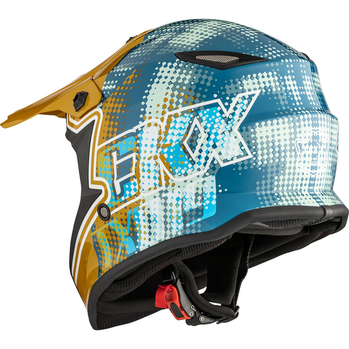 CKX TX019Y GLEAM YOUTH HELMET 2025 - Glossy Gold/Teal