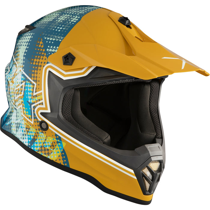 CKX TX019Y GLEAM YOUTH HELMET 2025 - Glossy Gold/Teal