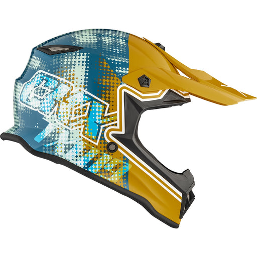 CKX TX019Y GLEAM YOUTH HELMET 2025 - Glossy Gold/Teal