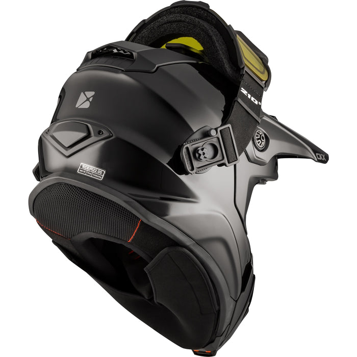 CKX FIBERGLASS SOLID HELMET -  TITAN ORIGINAL - GLOSSY BLACK