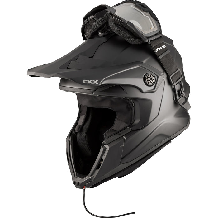 CKX FIBERGLASS SOLID HELMET TITAN ORIGINAL - ELECTRIC COMBO 2025 - MATTE BLACK