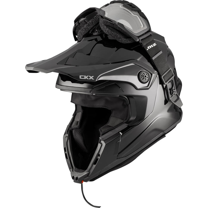 CKX FIBERGLASS SOLID HELMET TITAN ORIGINAL - ELECTRIC COMBO 2025 - GLOSSY BLACK