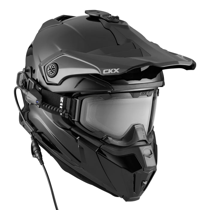 CKX FIBERGLASS SOLID HELMET TITAN ORIGINAL - ELECTRIC COMBO 2025 - GLOSSY BLACK