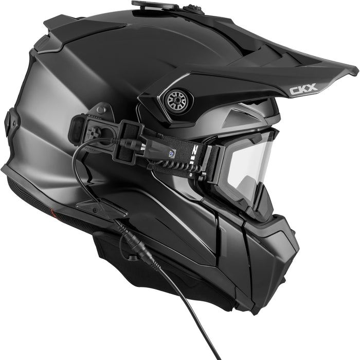 CKX FIBERGLASS SOLID HELMET TITAN ORIGINAL - ELECTRIC COMBO 2025 - GLOSSY BLACK
