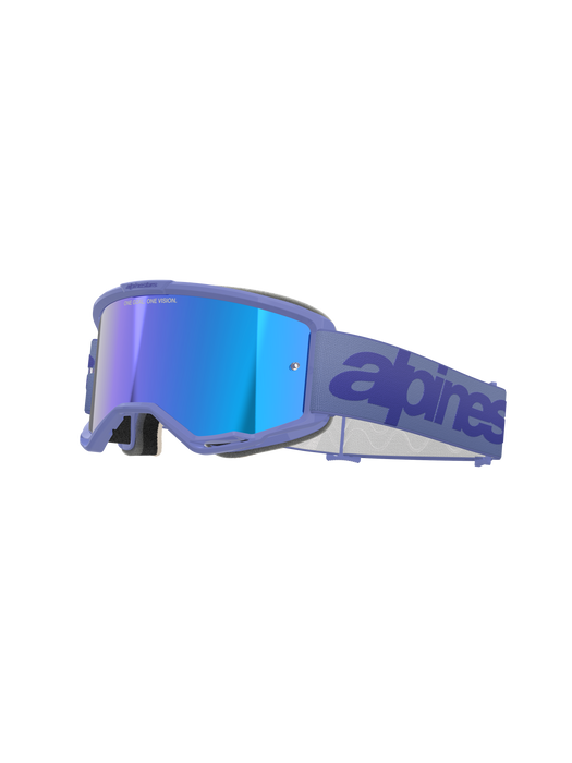 ALPINESTARS VISION 5 GOGGLES in Wordmark purple/purple - Mirror blue