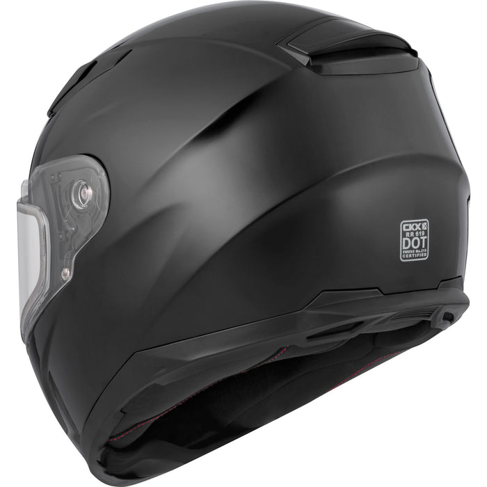 CKX RR619 SOLID HELMET DOUBLE LENS 2025 - Glossy Black