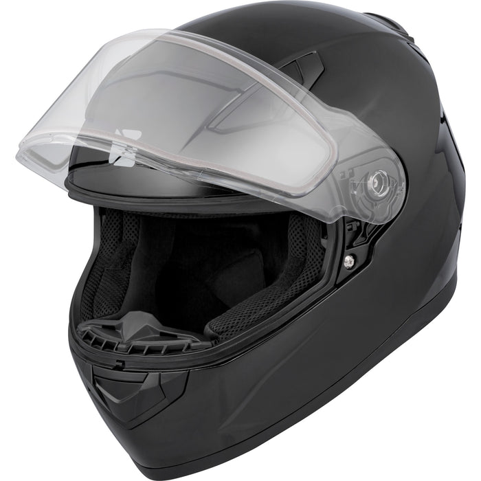CKX RR619 SOLID HELMET DOUBLE LENS 2025 - Glossy Black