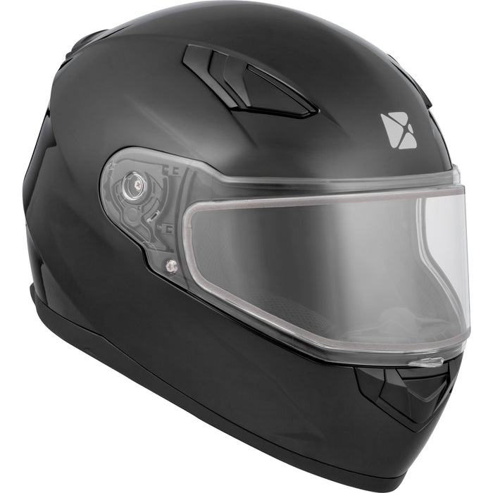 CKX RR619 SOLID HELMET DOUBLE LENS 2025 - Glossy Black