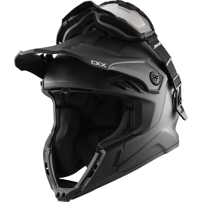FIBERGLASS SOLID HELMET -  TITAN AIR FLOW - ELECTRIC COMBO 2025 - MATTE BLACK