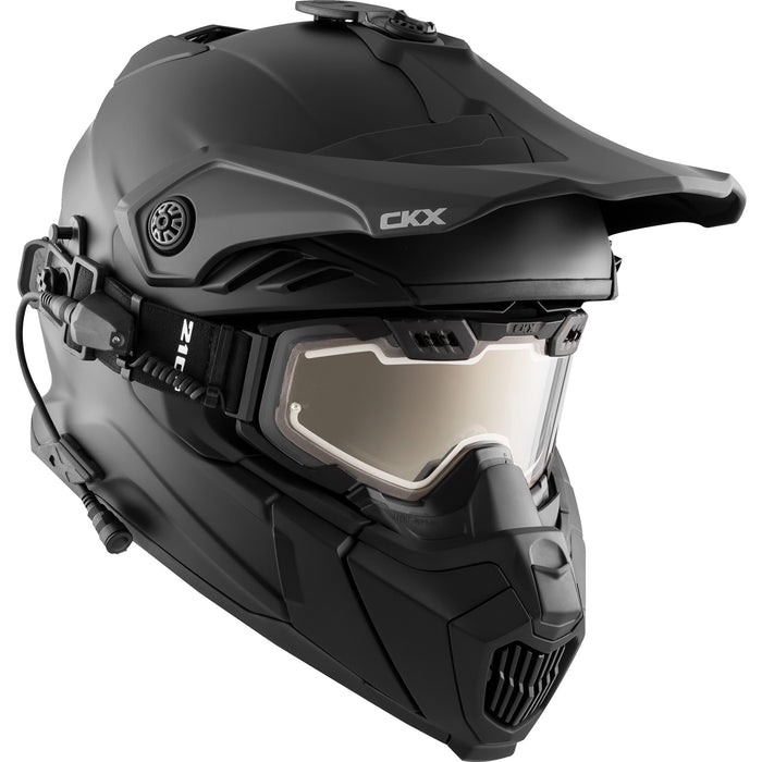 FIBERGLASS SOLID HELMET -  TITAN AIR FLOW - ELECTRIC COMBO 2025 - MATTE BLACK
