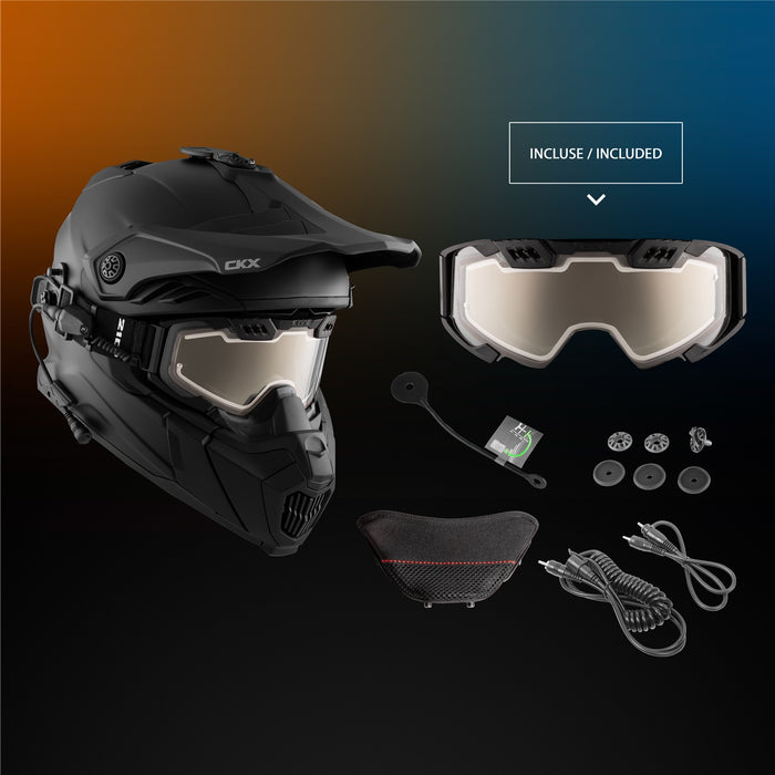 FIBERGLASS SOLID HELMET -  TITAN AIR FLOW - ELECTRIC COMBO 2025 - MATTE BLACK