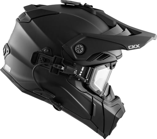 FIBERGLASS SOLID HELMET -  TITAN AIR FLOW - ELECTRIC COMBO 2025 - MATTE BLACK