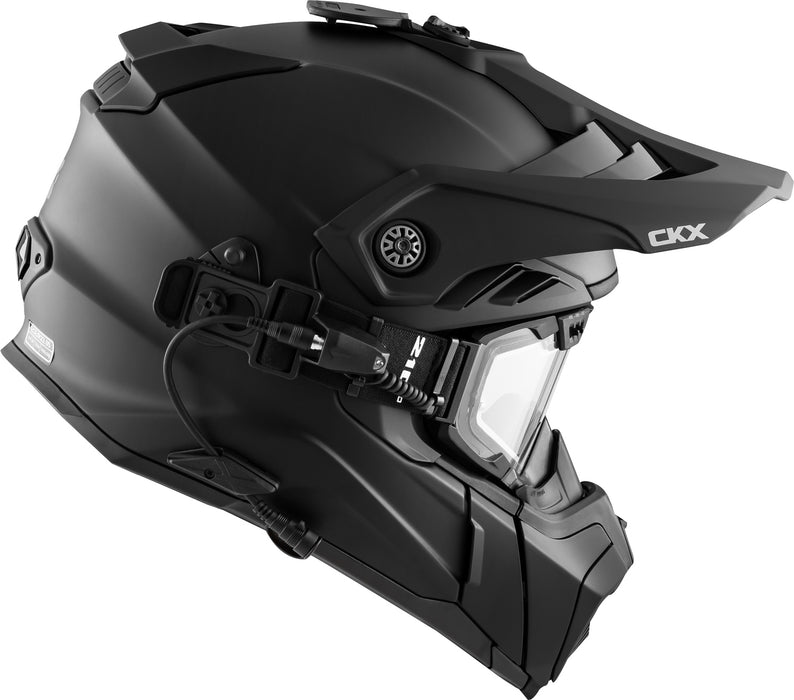 FIBERGLASS SOLID HELMET -  TITAN AIR FLOW - ELECTRIC COMBO 2025 - MATTE BLACK
