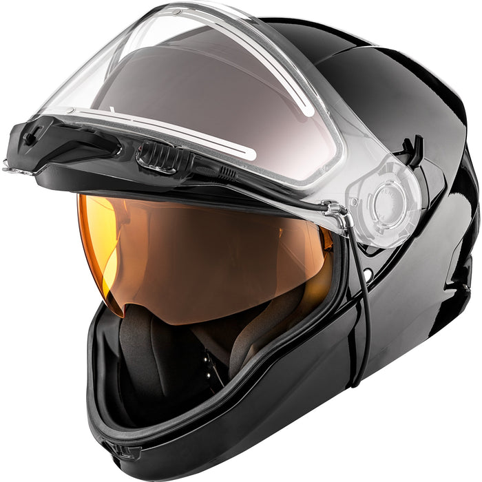 CKX CONTACT SOLID HELMET - ELECTRIC DOUBLE LENS 2025 - Glossy Black