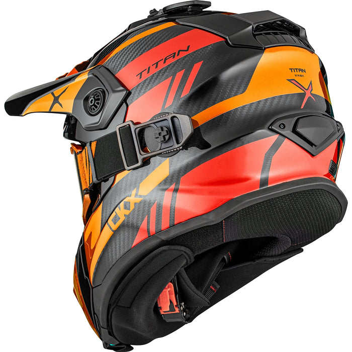 CKX ORIGINAL CARBON TRAK TITAN HELMET 2025 - Red/Orange