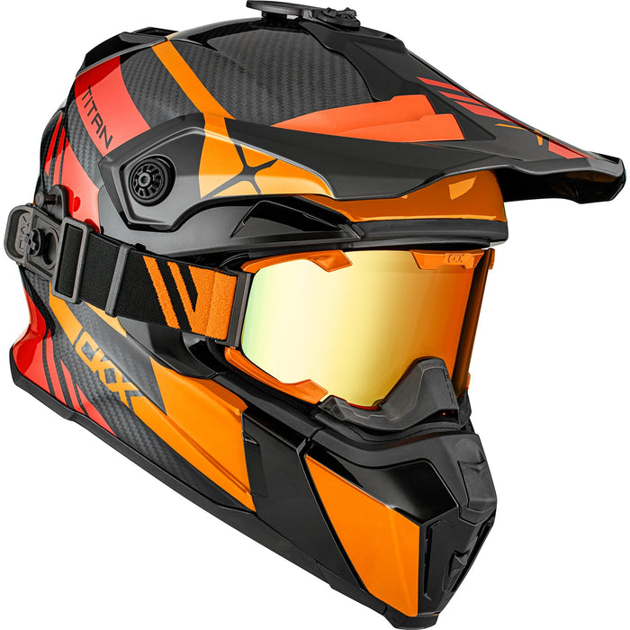 CKX ORIGINAL CARBON TRAK TITAN HELMET 2025 - Red/Orange
