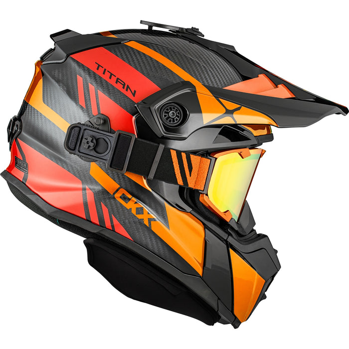 CKX ORIGINAL CARBON TRAK TITAN HELMET 2025 - Red/Orange