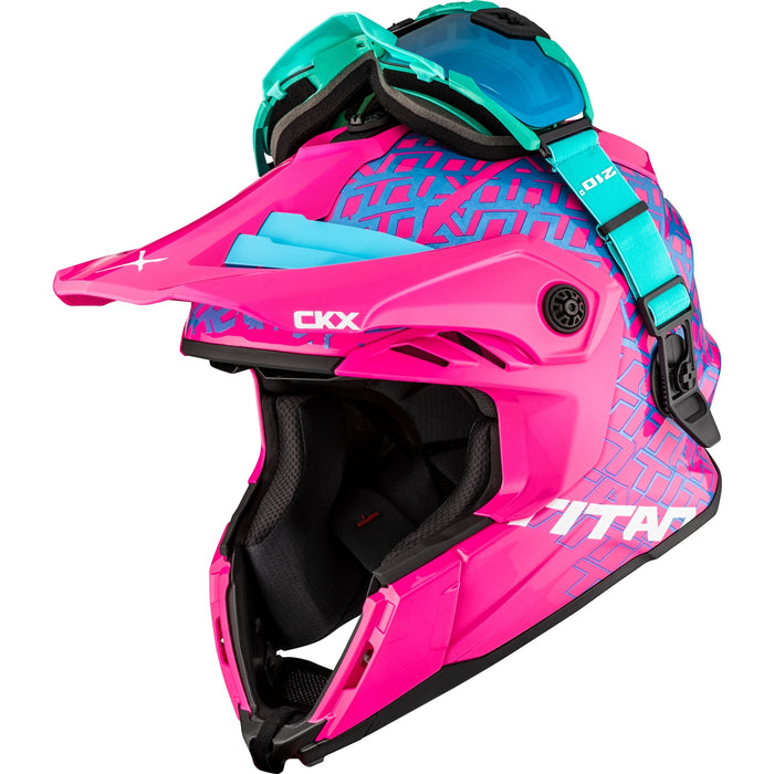 CKX AIR FLOW ROAR TITAN HELMET 2025 - Pink/Turquoise
