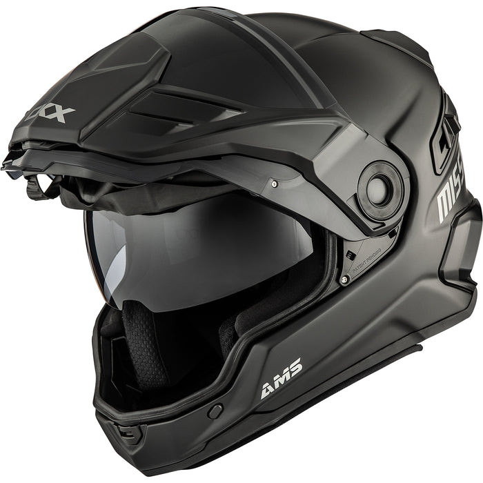 CKX MISSION AMS SOLID HELMET 2025 - Matte Black - Double Smoke Lens