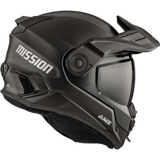 CKX MISSION AMS SOLID HELMET 2025 - Matte Black - Double Smoke Lens