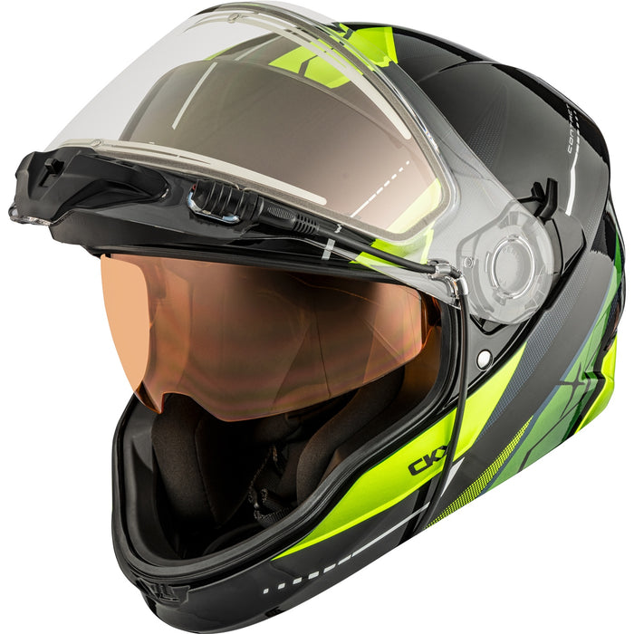 CKX CONTACT ARTIK HELMET ELECTRIC DOUBLE LENS 2025 - Lime/Blue