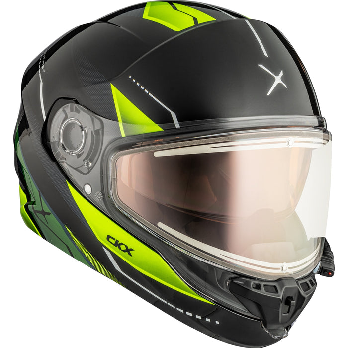 CKX CONTACT ARTIK HELMET ELECTRIC DOUBLE LENS 2025 - Lime/Blue