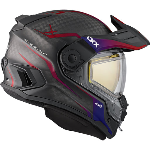 CKX MISSION AMS CARBON FURY HELMET - Matte Scarlet/Twilight