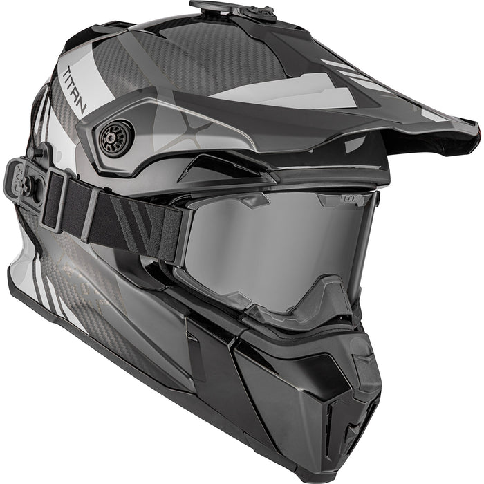 CKX ORIGINAL CARBON TRAK TITAN HELMET 2025 - Grey/Silver