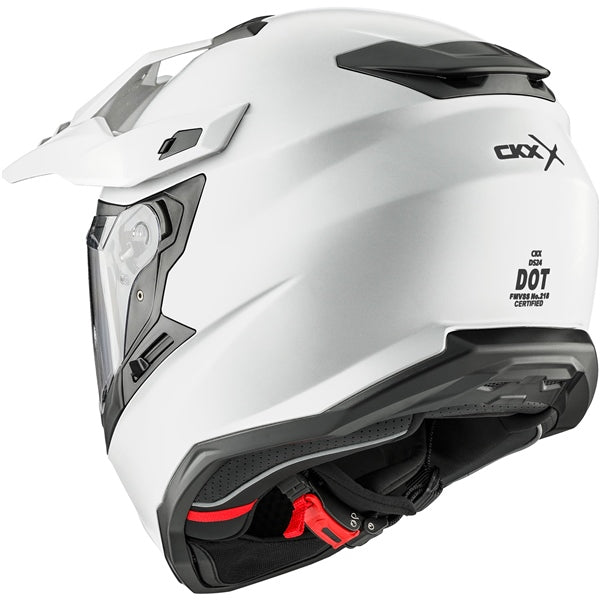CKX DS24 SOLID DUAL SPORT HELMET 2026 in Glossy Pearl White