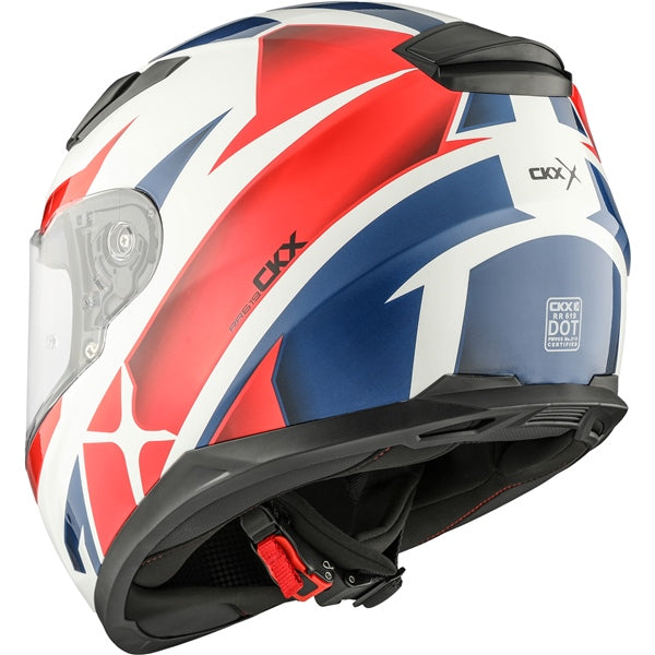 CKX RR619 SHOT HELMET in Glossy Red/blue