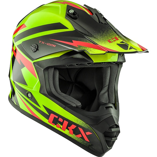 CKX TX228 Bolt Helmet 2025 - Glossy Hi-Viz Yellow