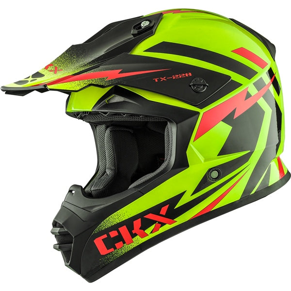 CKX TX228 Bolt Helmet 2025 - Glossy Hi-Viz Yellow