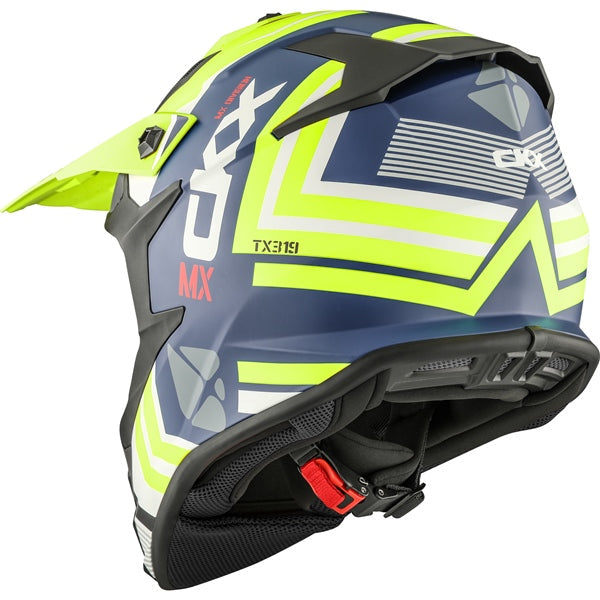 CKX TX319 Arrow Helmet - Matte Blue/Hi-Viz Yellow