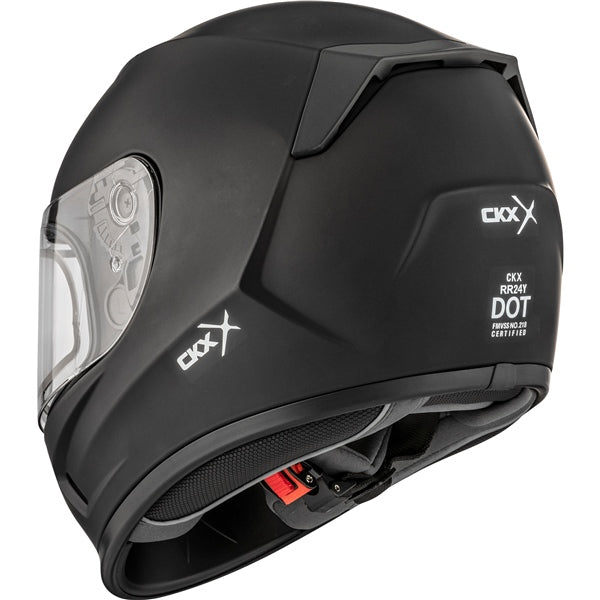 CKX RR24Y Solid Youth Helmet - Double Lens 2025 - Matte Black