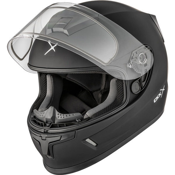 CKX RR24Y Solid Youth Helmet - Double Lens 2025 - Matte Black