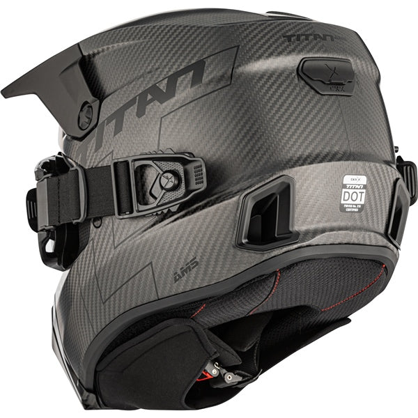 CKX Titan AMS Solid Carbon Helmet 2025 - Matte Black Electric Double Lens