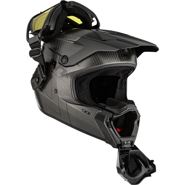 CKX Titan AMS Solid Carbon Helmet 2025 - Matte Black Electric Double Lens