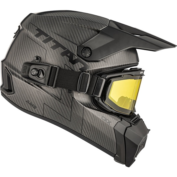 CKX Titan AMS Solid Carbon Helmet 2025 - Matte Black Electric Double Lens