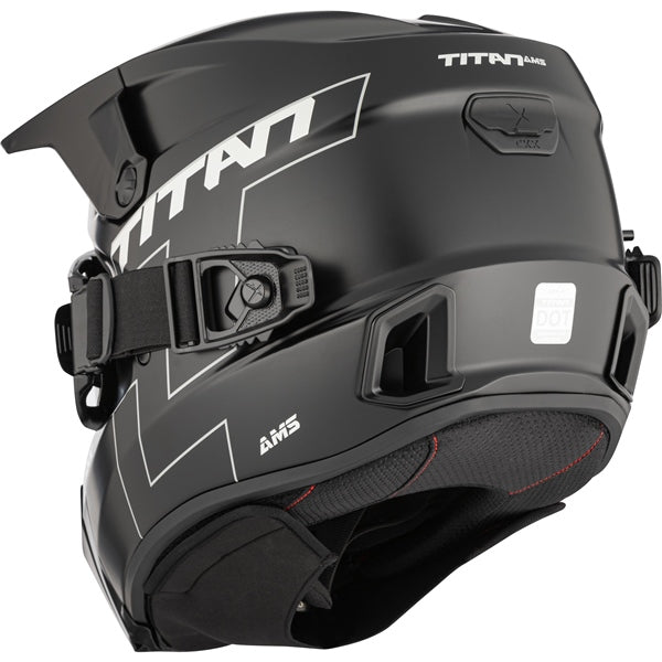 CKX Titan AMS Solid Fiberglass Helmet 2025 - Matte Black Electric Double Lens