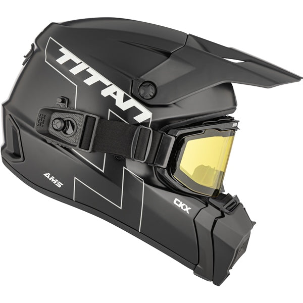 CKX Titan AMS Solid Fiberglass Helmet 2025 - Matte Black Electric Double Lens