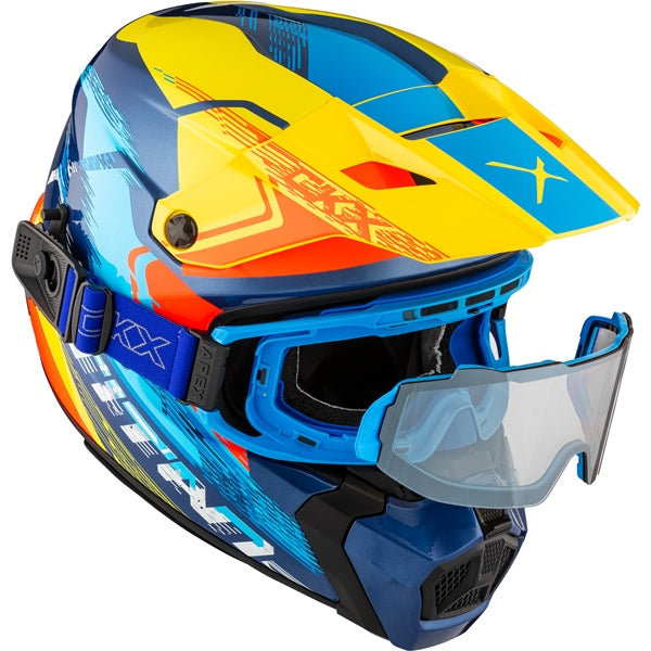 CKX Titan AMS Concordia Helmet 2025 - Glossy Blue/Yellow/Red