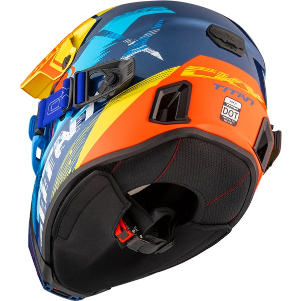 CKX Titan AMS Concordia Helmet 2025 - Glossy Blue/Yellow/Red
