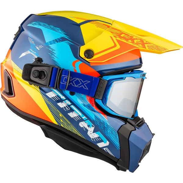 CKX Titan AMS Concordia Helmet 2025 - Glossy Blue/Yellow/Red