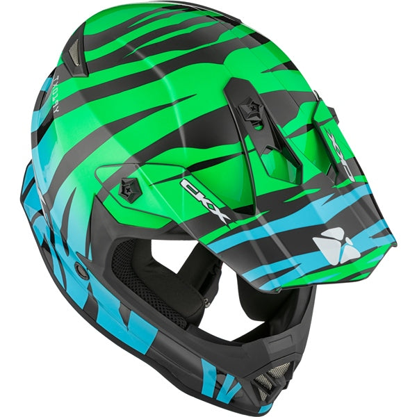 CKX TX019Y ZOO HELMET   in Glossy Blue/green